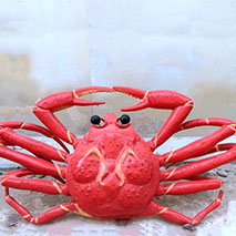 Red life size crab statue for restaurant decoration